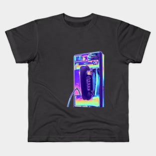 Purple Holographic Pay Phone Kids T-Shirt